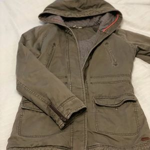 Roxy khaki green fall jacket